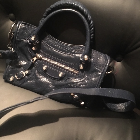 Balenciaga Mini City Giant  Dark Blue/Silver - Picture 7 of 8